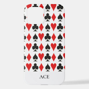 Coque iPhone 12 Spade, Diamant, Club, Costume Cartes Coeur Lucky