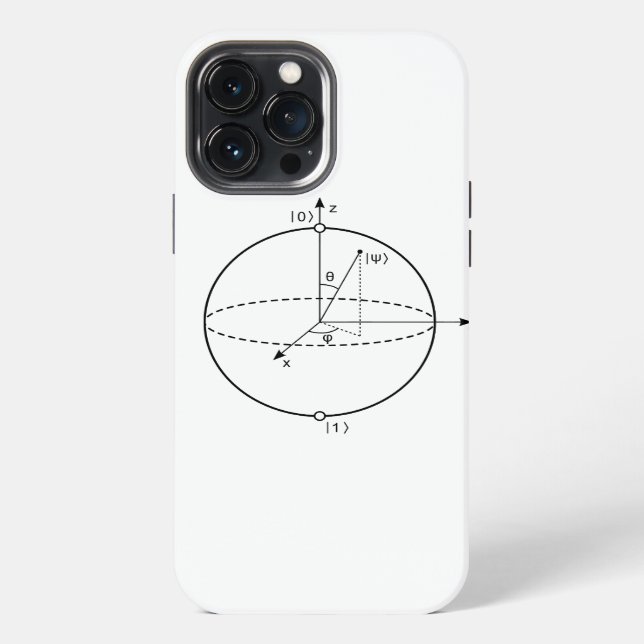 Coque iPhone Sphère Bloch | Physique / Maths Quantum Bit (Verso)