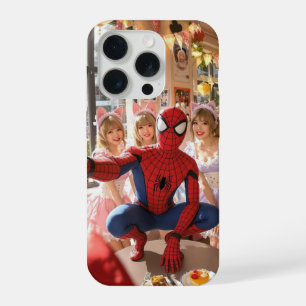 Spider-man prend un selfie avec de mignonnes bonne