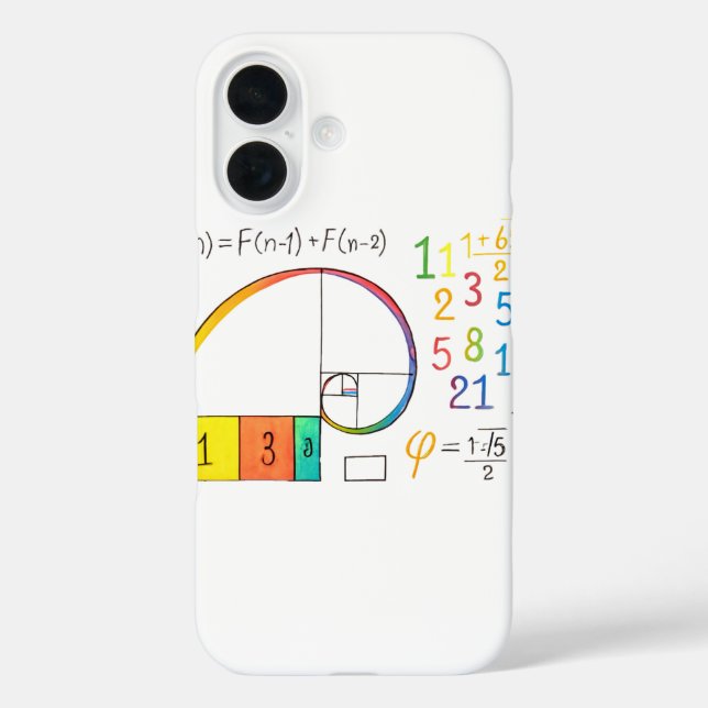 Coque iphone spiral de séquence de Fibonacci (Verso)