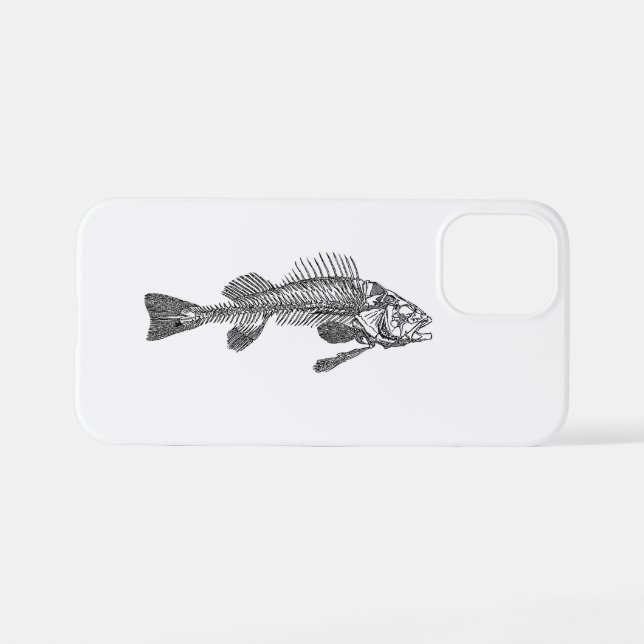 Coque iPhone Squelette de poisson (Verso Horizontal)