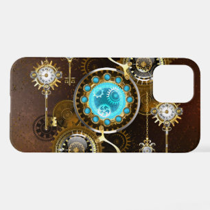 Coque iPhone 12 Steampunk Rusty Background