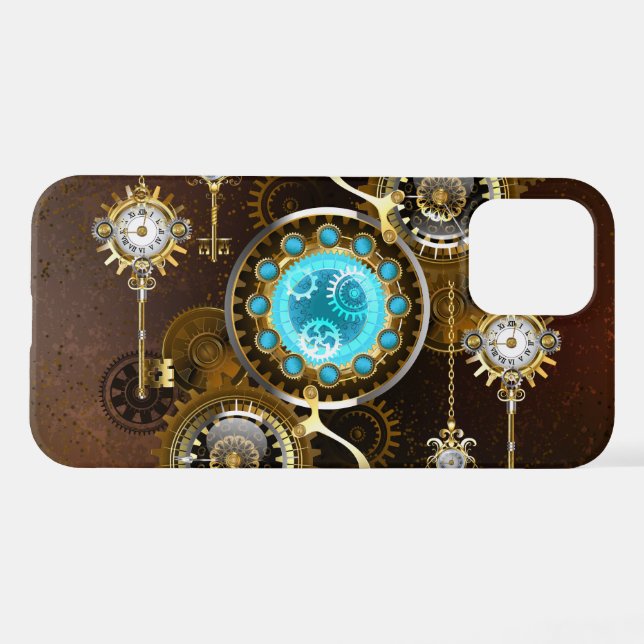Coque iPhone Steampunk Rusty Background (Verso Horizontal)
