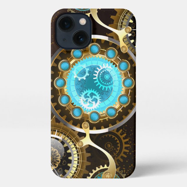 Coque iPhone Steampunk Rusty Background (Verso)