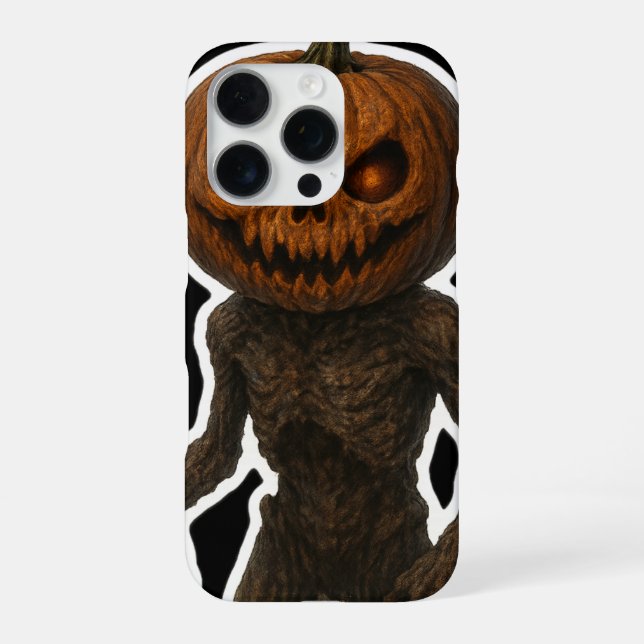 Coque iPhone Sticker déplaisant Halloween Citrouille Monster (Verso)