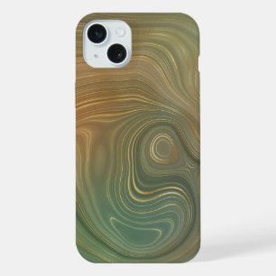 Strates d'olive terreuse Agate à encre verte et