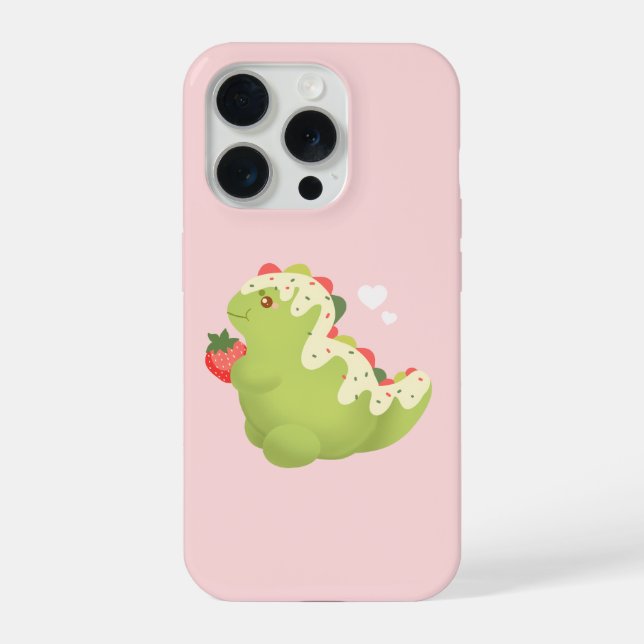 Coque iPhone Strawberry Matcha Dinosaur  (Verso)