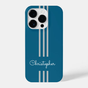 Coque Pour iPhone 14 Plus Stripes de course à la mode moderne monogrammed