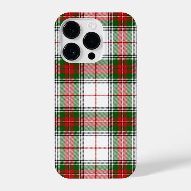 Coque iPhone Stuart / Stewart Red Green White Plaid (Verso)