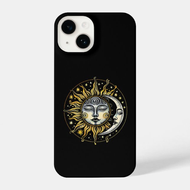 Coque iPhone Style classique Sun&Moon&Star Divination Astrologi (Verso)