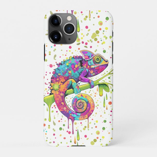 Coque iPhone Style d'aquarelle des teintures Chameleon (Dos)