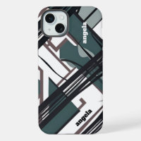 Style moderne abstrait expressionniste vert noir