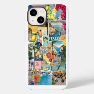 Coque Pour iPhone 14 Summer In ITALY, Fruity European Summer Collage
