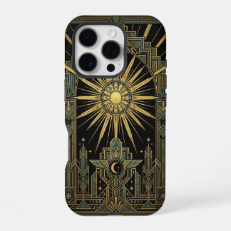 Coque iPhone 16 Pro Sun & Moon Deco Wings | Gold iPhone 16 Pro Case
