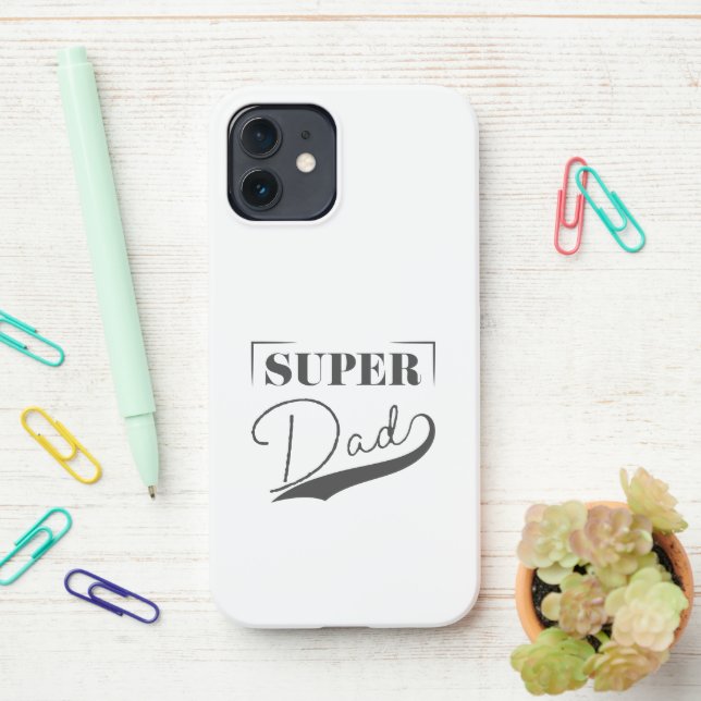 Coque iPhone Super papa (Sur le bureau)