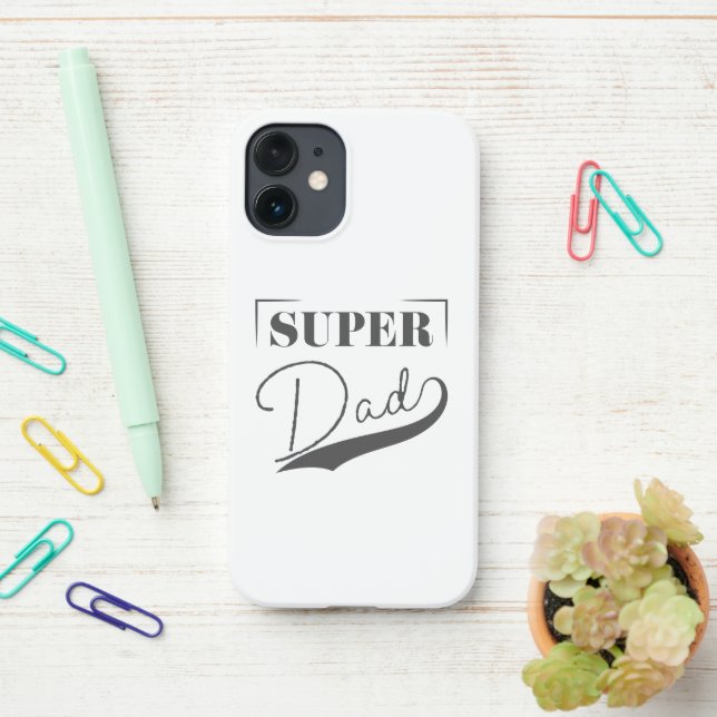 Coque iPhone Super papa (Sur le bureau)