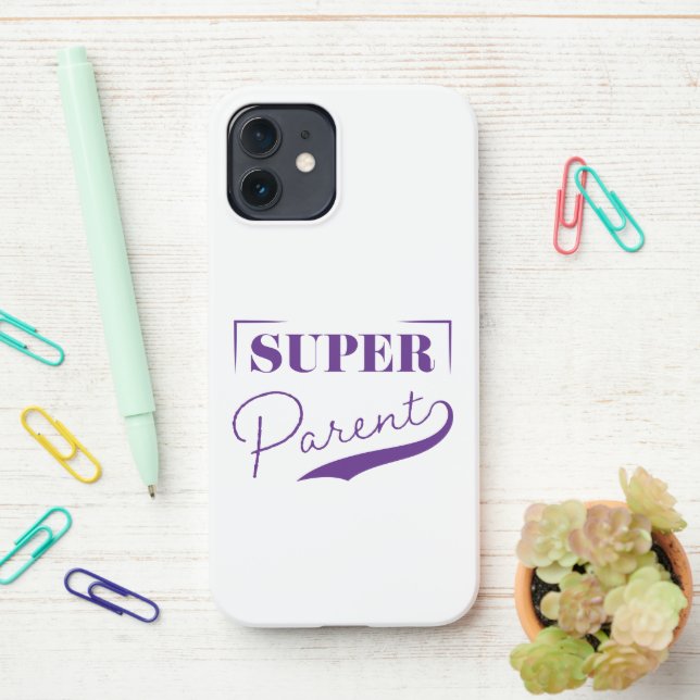 Coque iPhone Super parent (Sur le bureau)