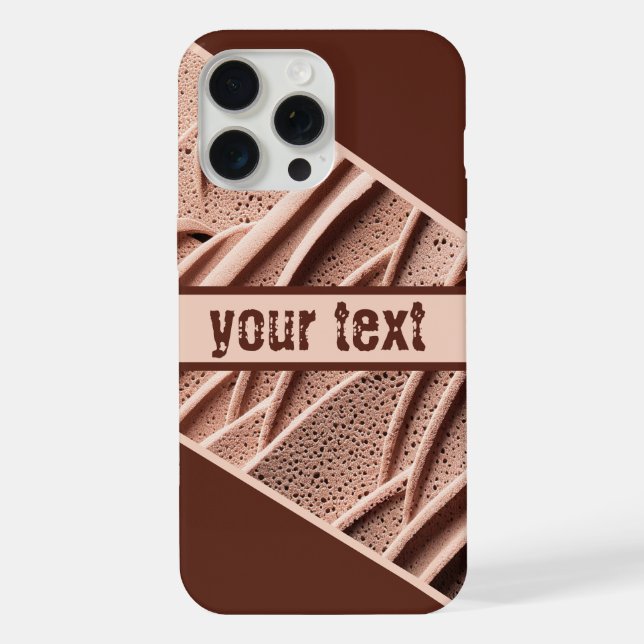 Coque iPhone Surface texturée Abstraite dans les tons chauds (Verso)
