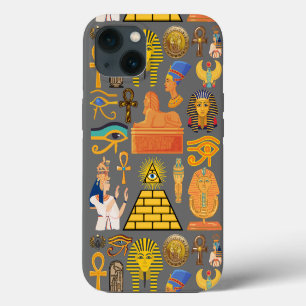 Etui iPhone 13 Symbole de motif Hiéroglyphe égyptien antique