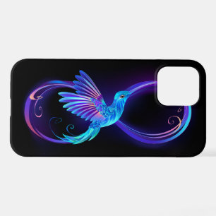 Coque iPhone 12 Pro Symbole de Neon Infinity par Glowing Hummingbird