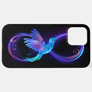 Coque iPhone 12 Pro Max Symbole de Neon Infinity par Glowing Hummingbird