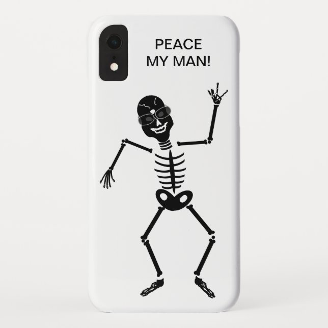 Coque iphone, symbole de paix squelettique de (Dos)