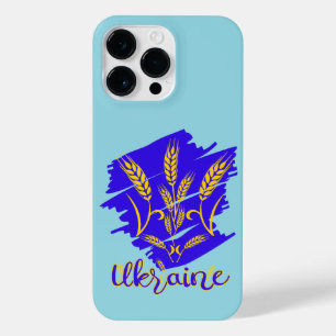 Coque Pour Pour iPhone 14 Pro Max Symbole national ukrainien tryzub fait d'épi de bl