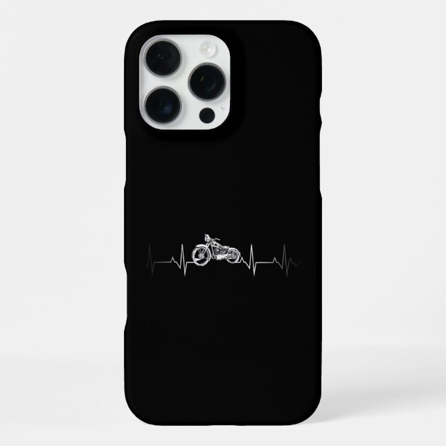 Coque iPhone T-shirt Coeur Moto - J'aime mon Motorcyl (Verso)