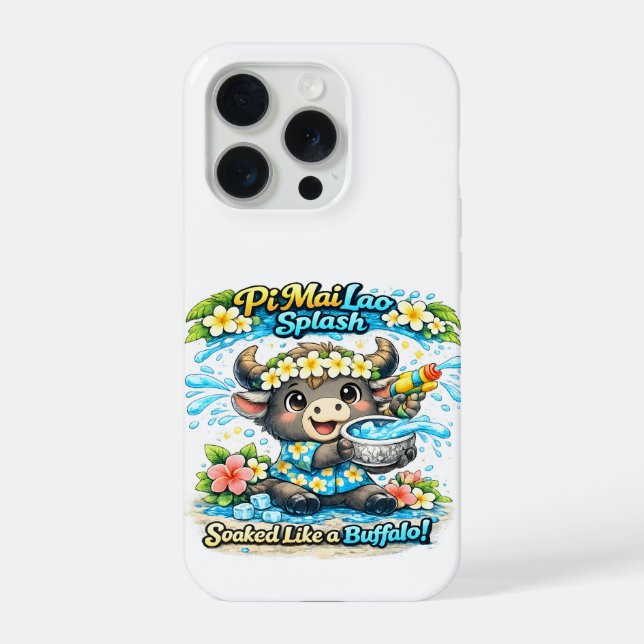 Coque iPhone T-shirt drôle Pi Mai Lao éclaboussé comme un buffl (Verso)