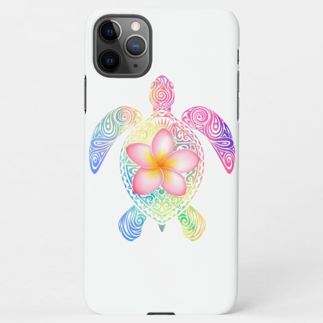 Coque iPhone T-shirt tortue de mer Hawaiian Tie Dye (Dos)