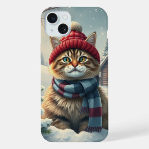 Tabby Cat en hiver de Preppy Attire et Casquette