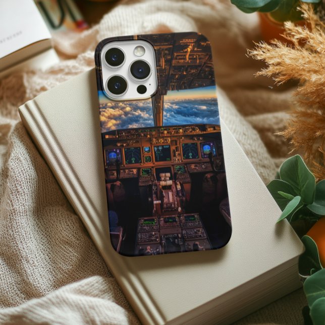 Coque iPhone Tableau de bord de cockpit d'avion personnalisé  c (Créateur téléchargé)