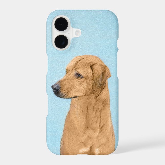 Coque iPhone Tableau Rhodesian Ridgeback - Art Chien original (Verso)