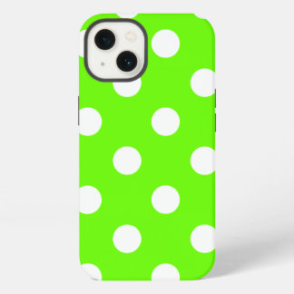 Etui iPhone 13 Taches à pois vert citron