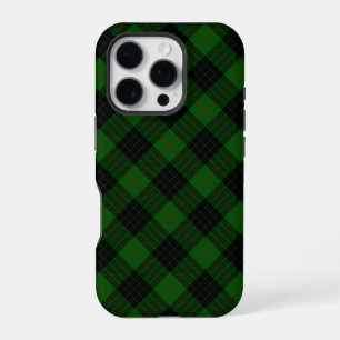 Coque iPhone 16 Pro tartan vert noir carreaux Gunn