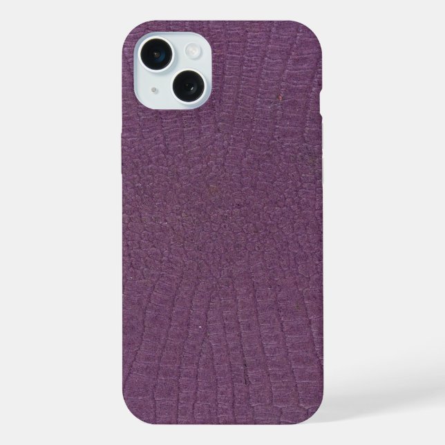 Coque iPhone Taupe moderne Croc Cuir Texture (Verso)