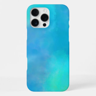 Coque iPhone 16 Pro Max Teal Blue Watercolor Nebula Abstract Art iPhone 