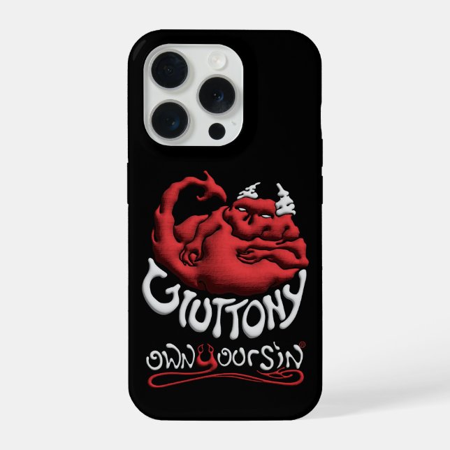 Coque iPhone Tech Ton Péché Gloutonnerie (Verso)