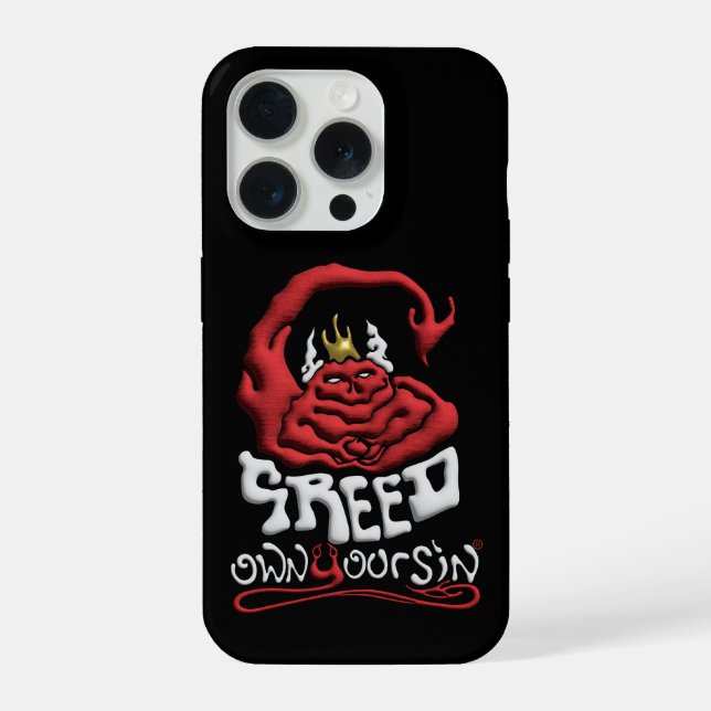 Coque iPhone Tech Your Sin Greed (Verso)