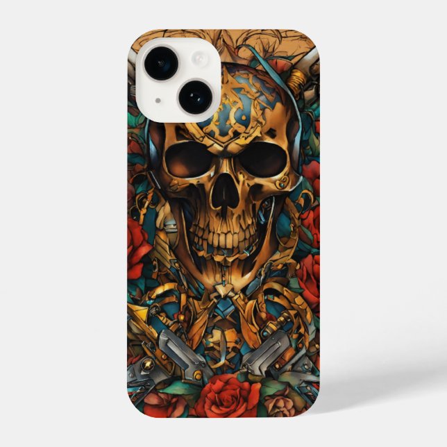 Coque iPhone Tee - shirt de tatouage Rose et rock (Verso)