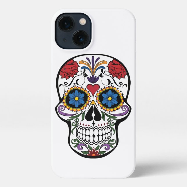 Coque iPhone Téléphone avec crâne (Verso)