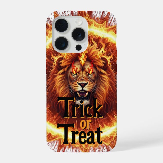 Coque iPhone Téléphone Case lion roi, Fiery Lion Téléphone Case (Verso)