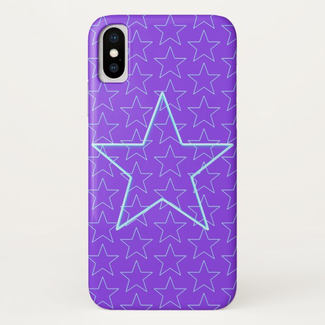 Coque iphone tendance violet étoile modifiable vio (Dos)