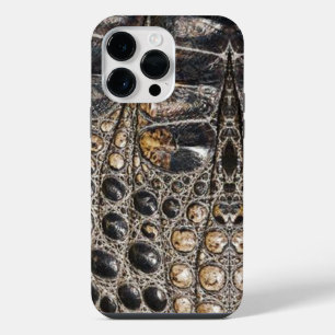 Coque Pour Pour iPhone 14 Pro Max Texture de peau d'alligator américain marron