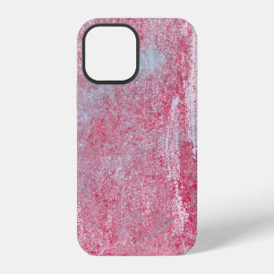 Coque iPhone 12 Texture métallique avec rayures et fissures abstra