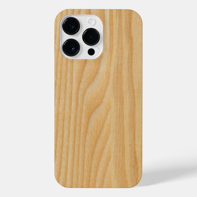 Coque iPhone textures en bois clair (Verso)