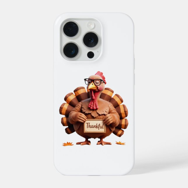 Coque iPhone Thankful Turkey Design – Funny Holiday Art (Verso)