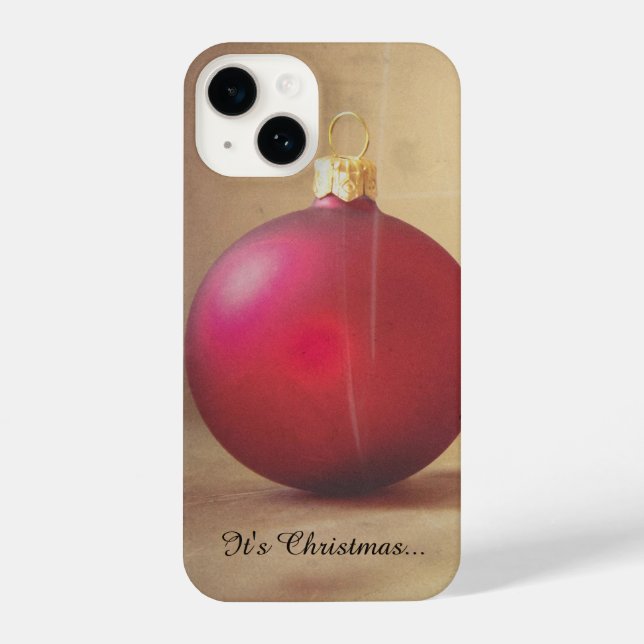 Coque iPhone Thème de Noël avec balle de Noël (Verso)