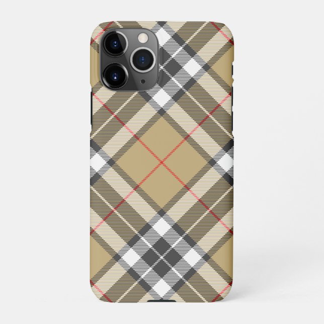 Coque iPhone Thomson Camel Tartan Plaid Motif de la mode famili (Dos)
