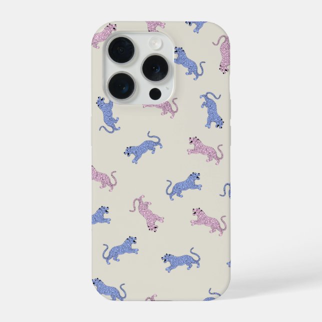 Coque iPhone Tigres dans la Crème (Verso)